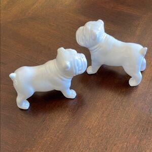 White Bulldog Figurines